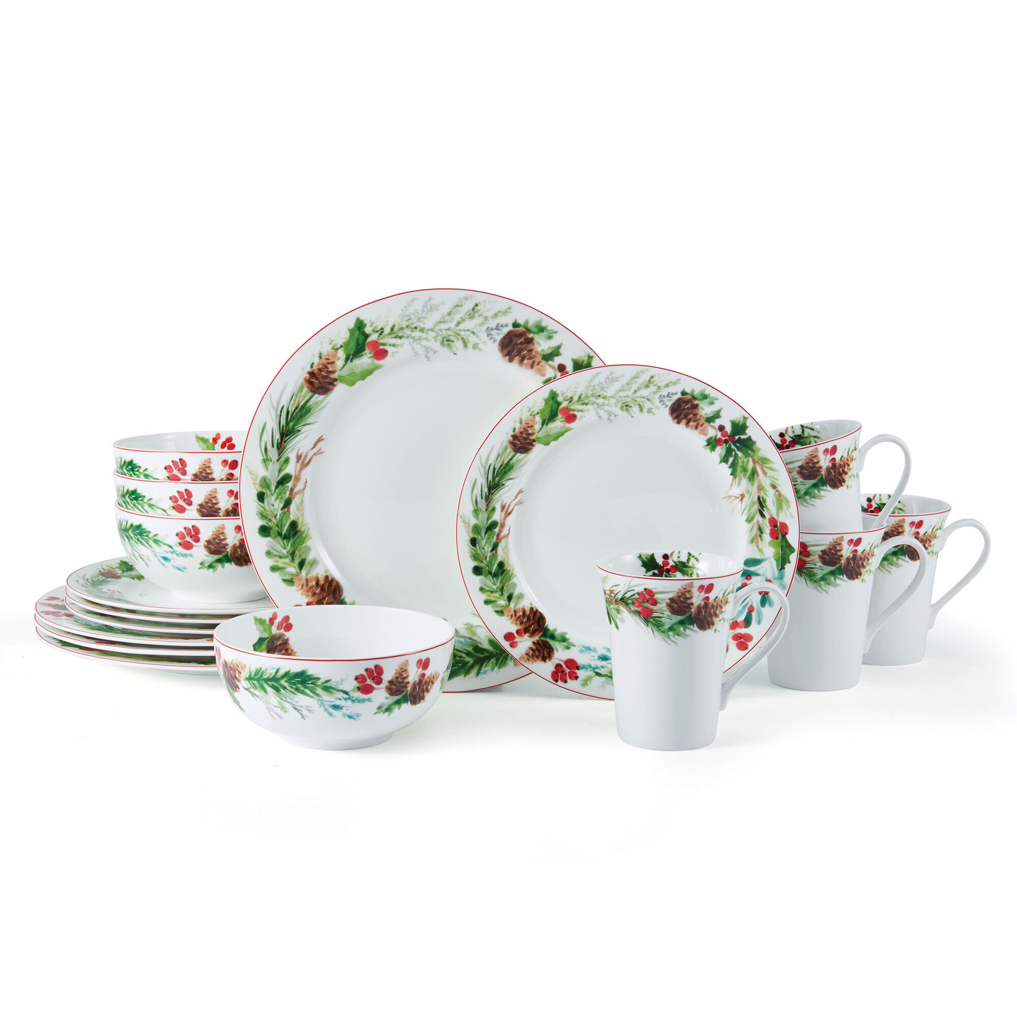 Mikasa 16 Piece Bone China Dinnerware Set, Service for 4