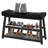 3-Tier Shoe Bench Shoe Rack, Entryway Bench with Storage and Cushion