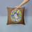 Keeshond Floral Outdoor Throw Pillow