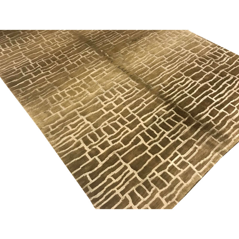Himalayan Abstract Area Rug in Gold