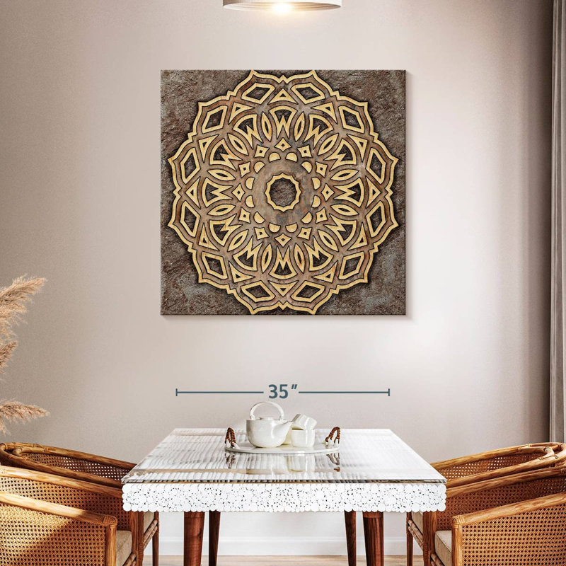 Bois sculpté rond Kerner, H 39 po x l 39 po
