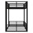 Metal Bunk Bed, Twin XL Over Twin XL, Heavy-Duty Design With Noise-Reduced Joints For , Teens, And Adults-1259590307