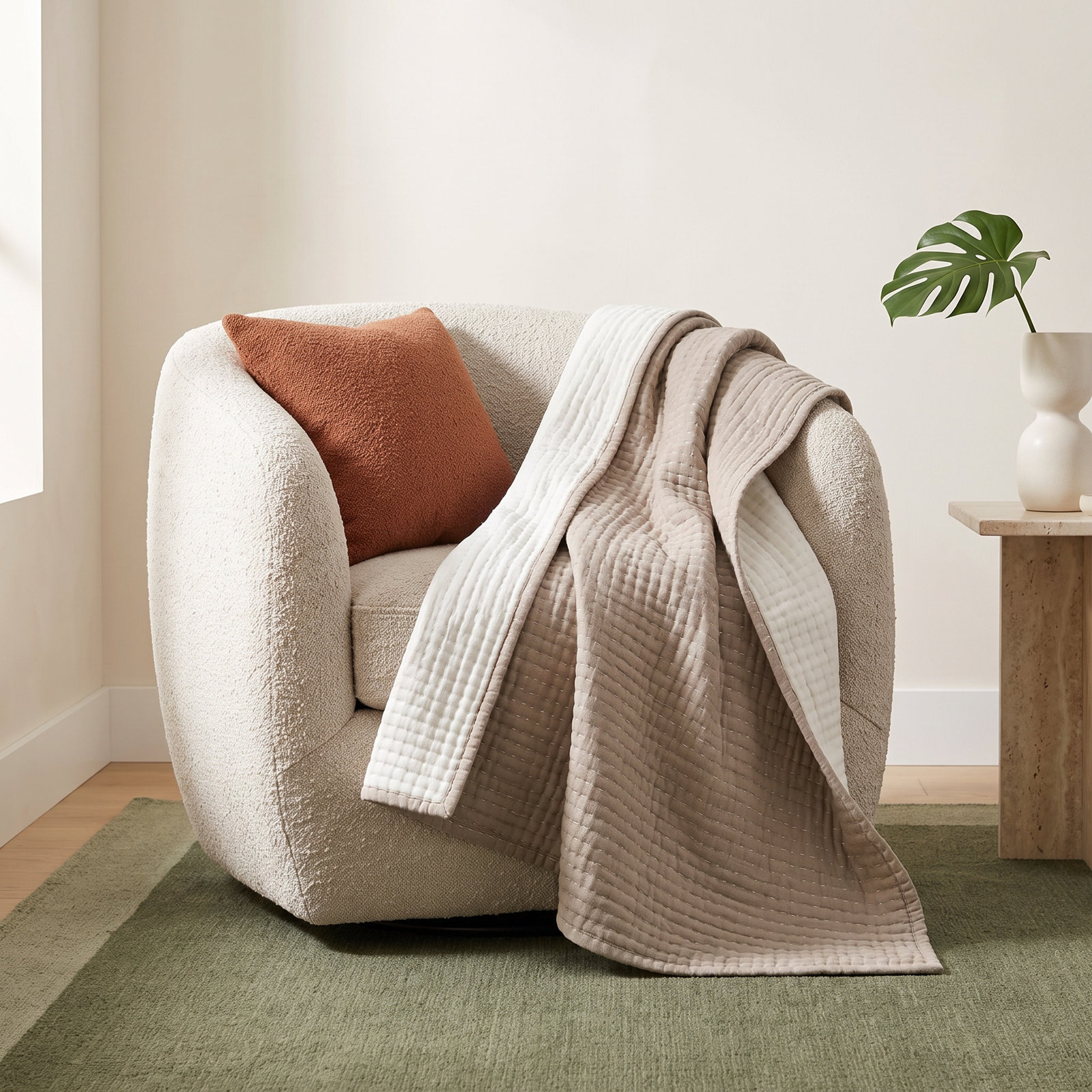 Cotton Gauze Throw Blanket