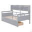Lit de jour simple, support en lattes de bois, avec tablettes de chevet et deux tiroirs (lit de jour)-762442540