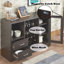 Armoire à vin Hazen Espresso Finish III: une solution de rangement sophistiquée et fonctionnelle pour votre collection de vins fins et vos accessoires