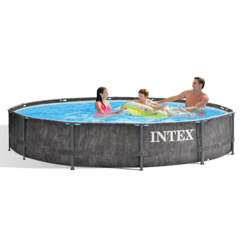 Steel Round Frame Set Pool 30'' H x 144'' W x 144'' L , with Pump Included