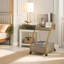 Niyia 2 Tier Metal Side Table with Wheels Cart End Sofa Accent Tables Living Room
