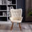 Contemporary Silky Velvet Tufted Button Back Accent Basic Accent Chair-1187352553