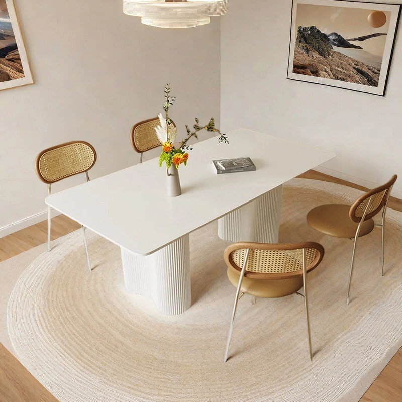 Table de salle à manger simple et luxueuse, H 29,53 po x L 70,87 po x l 31,5 po
