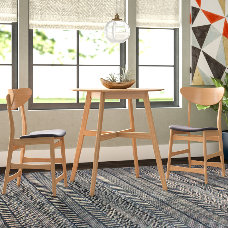 Aerabella 2 - Person Four Leg Dining Set, Dark Gray