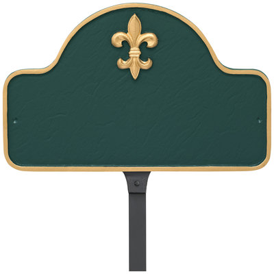 Plaque d'adresse sur 1 ligne Fleur de Lis