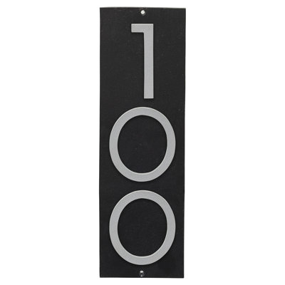 Floating Modern 6" Number Vertical Address Plaque (3 Characters)