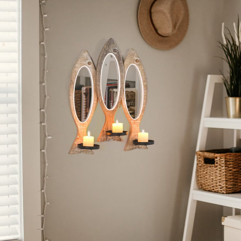 Porte-bougie en bois