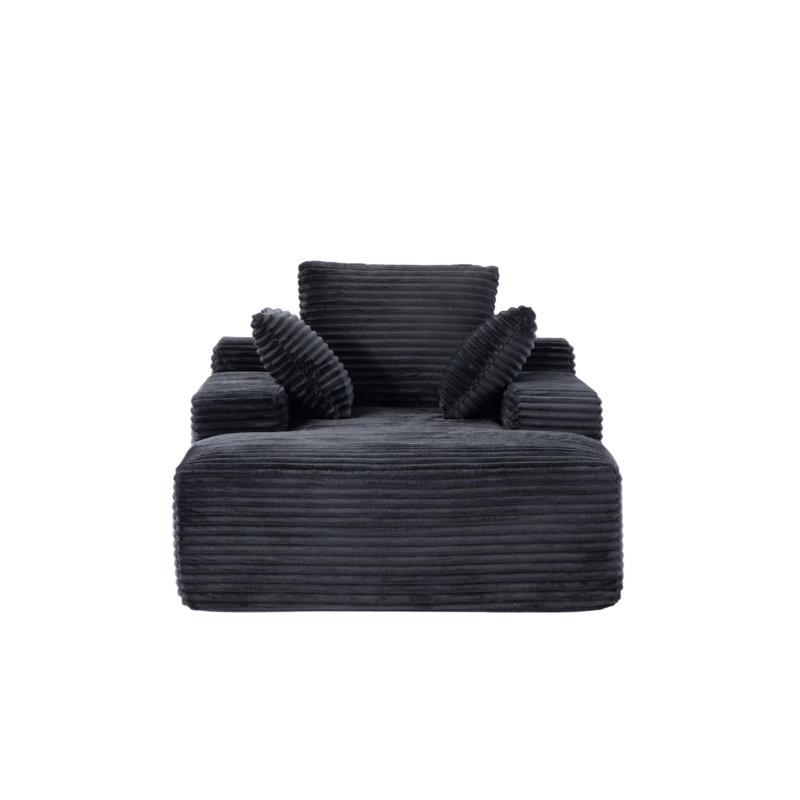 Chaise longue surdimensionnée Cozy Cloud, Noir