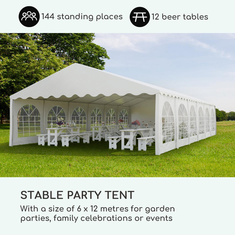 6m x 12m Steel Pop Up Party Tent, Yes