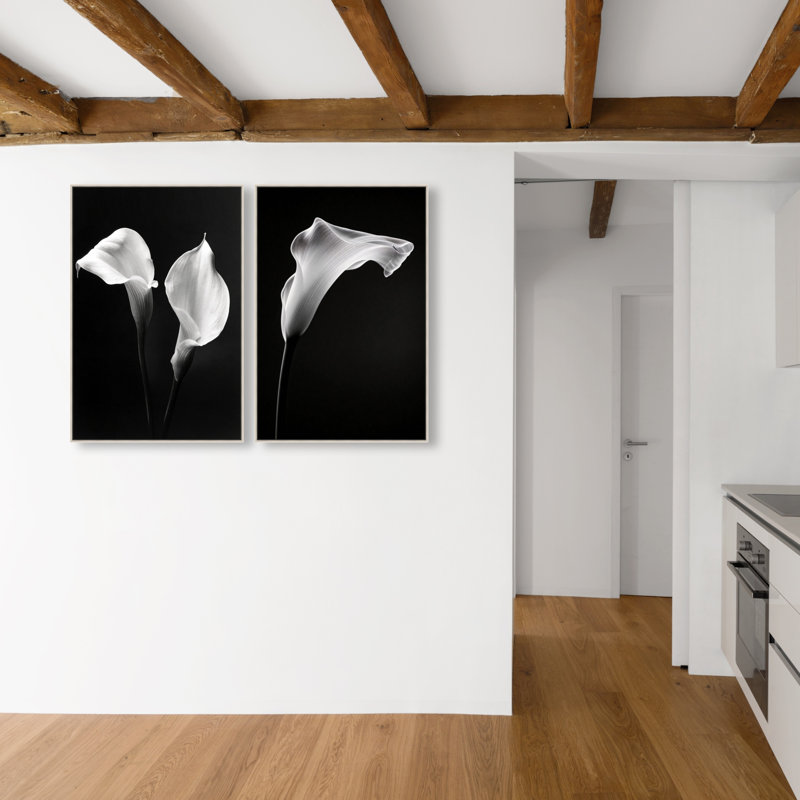 Calla Lily Set Set by Oliver Gal, 37" H x 25" W, Silver Floater Frame