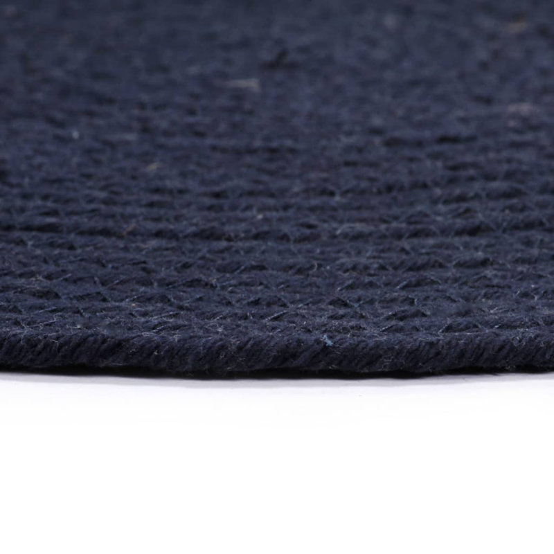 Billingsy Cotton Solid Colour Round Placemat, Navy Blue