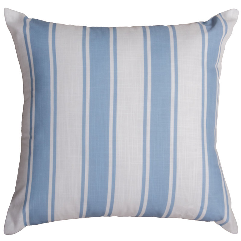 High Performance/Easy Care Throw Pillow, Blue/White