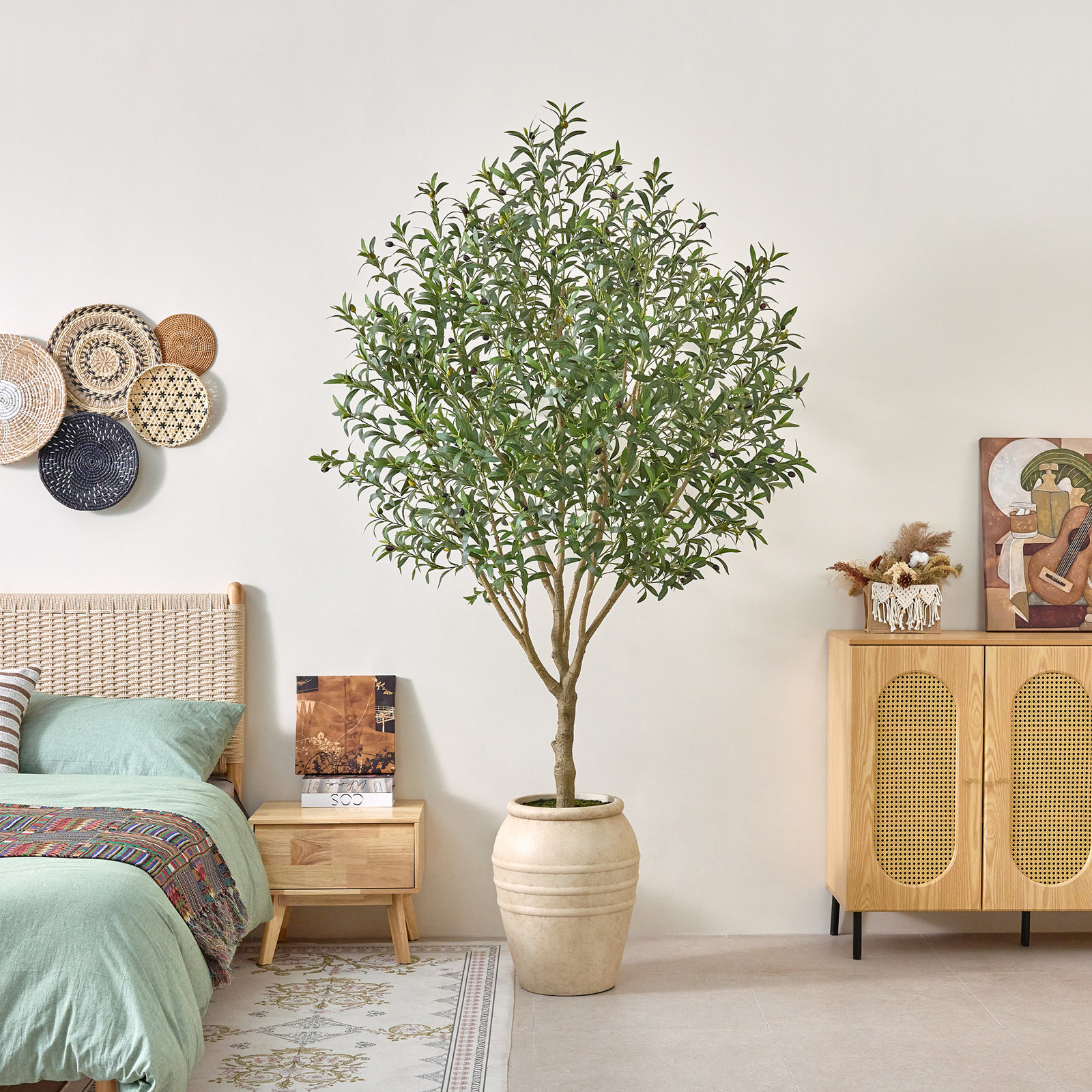 Olive Tree in Pot, 96" x 57"