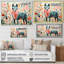 Rose et vert Boho Portrait VI - loup, art mural-851968237-851968241