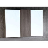 Ludington 48'' W 31.5'' H Surface Frameless Medicine Cabinet with Mirror and 1 Fixed Shelf