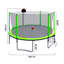 Trampoline 16 pi avec panier de basketball et but de soccer - Ensemble de saut extérieur vert avec filet de sécurité, échelle et pompe