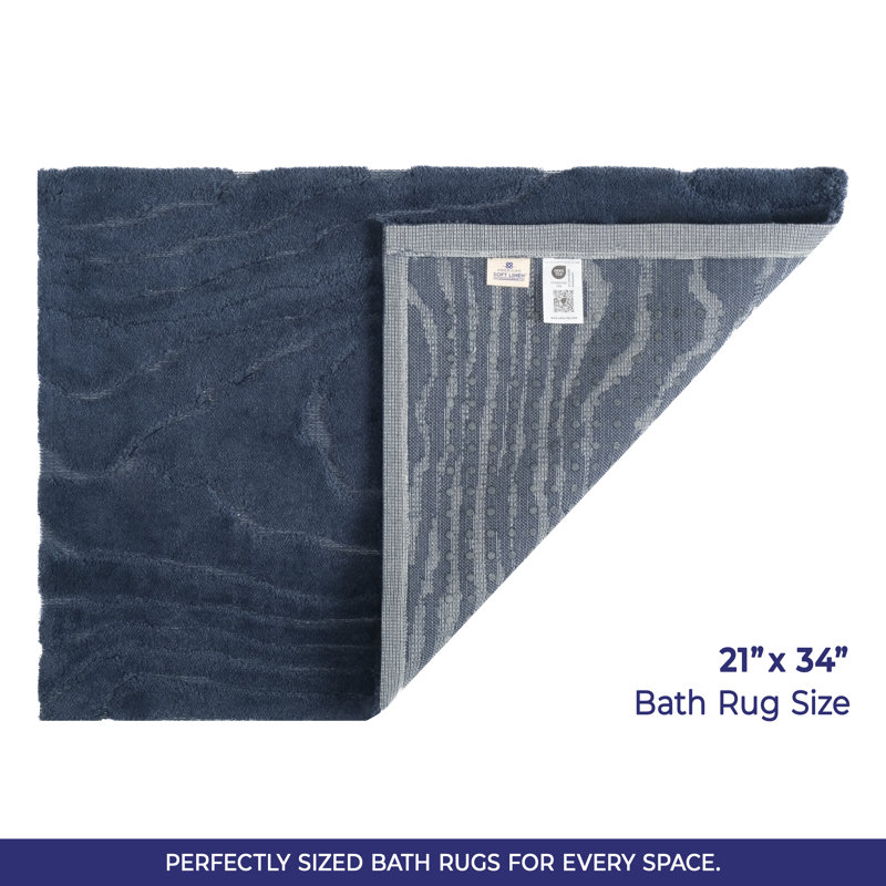  Non-Slip Bath Rug Bath Mat, Navy