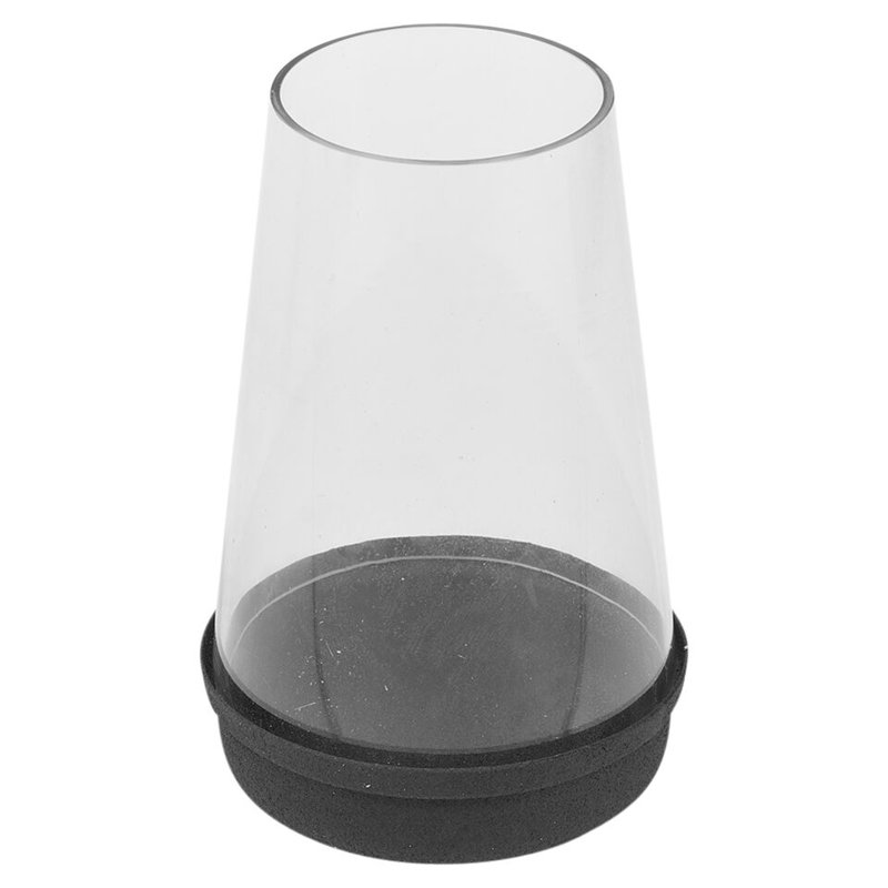 2 Piece Glass Lantern Set, Black 