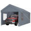 Abri d'auto 12 'X 20', garage portatif pour bateaux et véhicules. Structure en acier galvanisé, couvercle en Fade pe, 2 portes, 4 fenêtres d'aération, assemblage facile, gris robuste avec cadre robuste. Ventilé-122084410