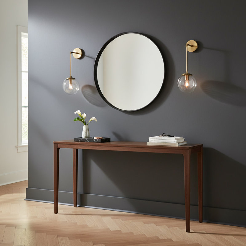 Warby 1 - Light Dimmable Armed Sconce, Heritage Brass