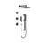 3-Function Shower System With 12" Ultra-Thin Square Shower Head,Body Jets And Hand Shower (Valve Included)-113407238