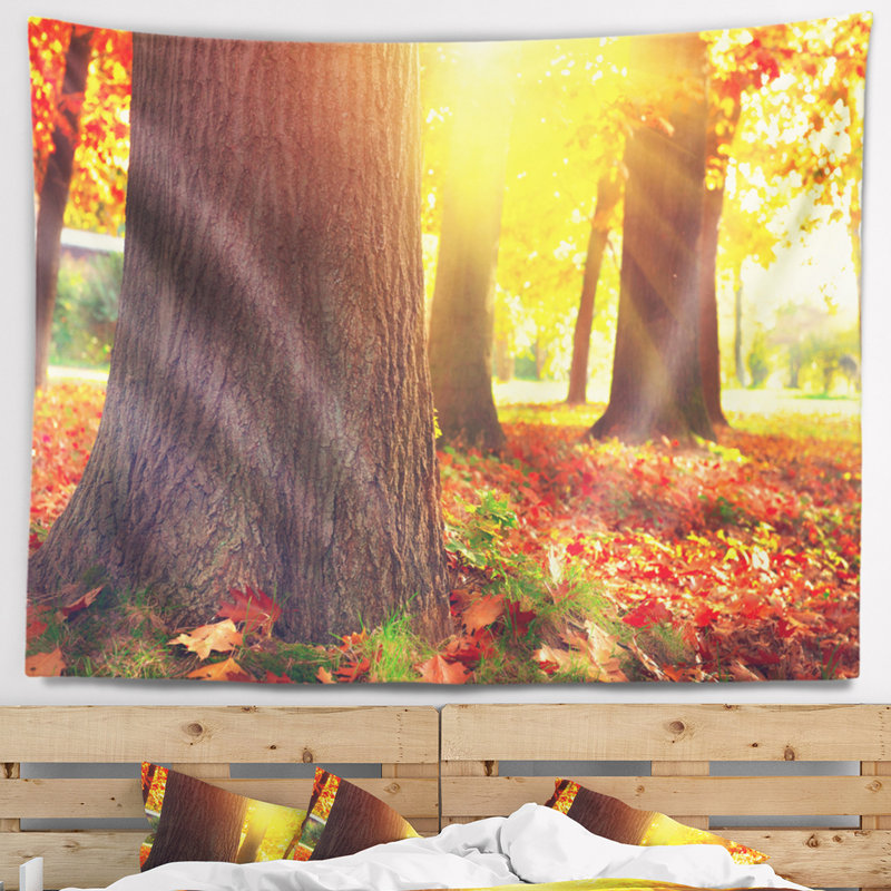 Tapisserie de polyester dans la lampe du soleil avec accessoires suspendus inclus, H 32 po x l 39 po