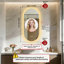 Miroir de salle de bain DEL 101,6 x 50,8 cm avec deux haut-parleurs Bluetooth pour petite salle de bain et salle d'eau, éclairage à intensité variable 3 couleurs, antibuée, fonction mémoire et tactile intelligent-1953861083