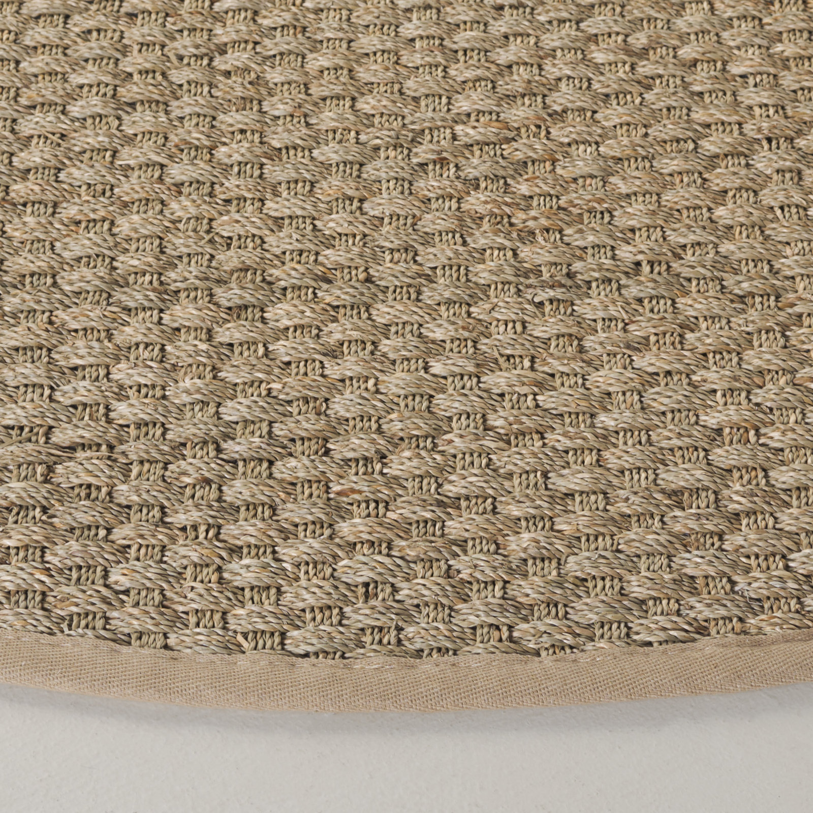 Brookhaven Natural Beige Seagrass Rug, Round 5'