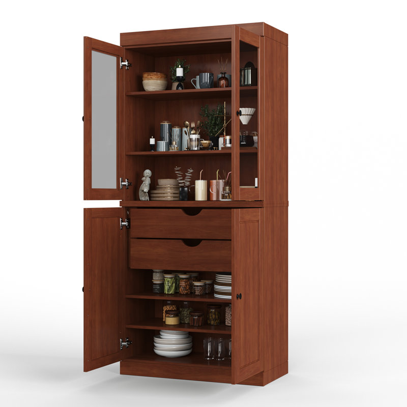 Armoire garde-manger 100% bois massif Kaniesha Palace Imports, Moka