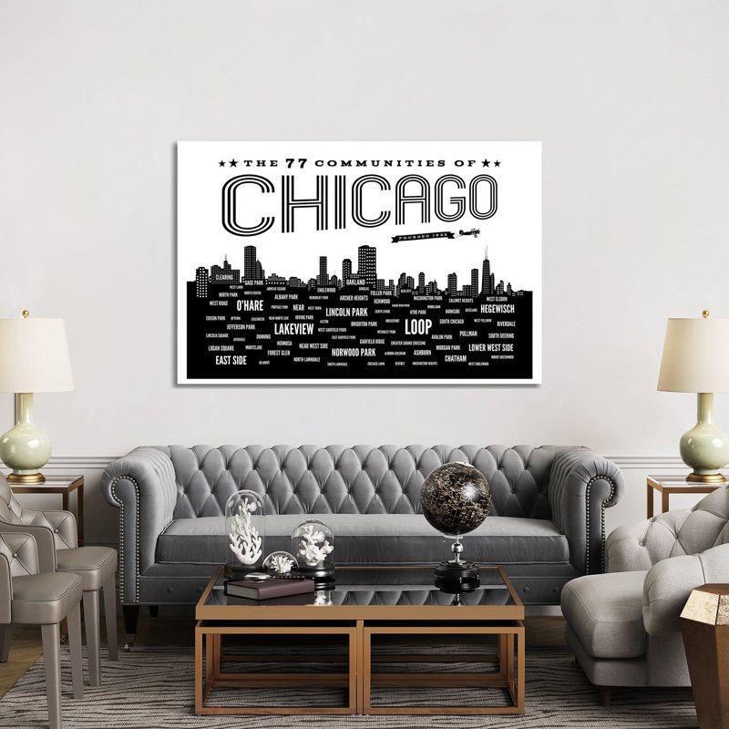 Chicago Chicago - impression sur toile tendue, H 26 po x l 40 po x P 1,5 po