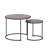 Twin-cute 24" Round Metal Frame Nesting Table