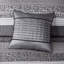 Courtepointe réversible grise / taupe - Double / grand 90% rembourrage en coton Coussins décoratifs brodés et plissés Literie lavable à la machine 10% autres fibres-120944750-120944749