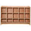 Organisateur de rangement mural pour casiers GarveeHome - 15 casiers, range-chaussures, crochets et tablettes - Casier de bureau / d'apprentissage en bois durable - Armoire à jouets pour enfants, peu encombrante et facile d'accès