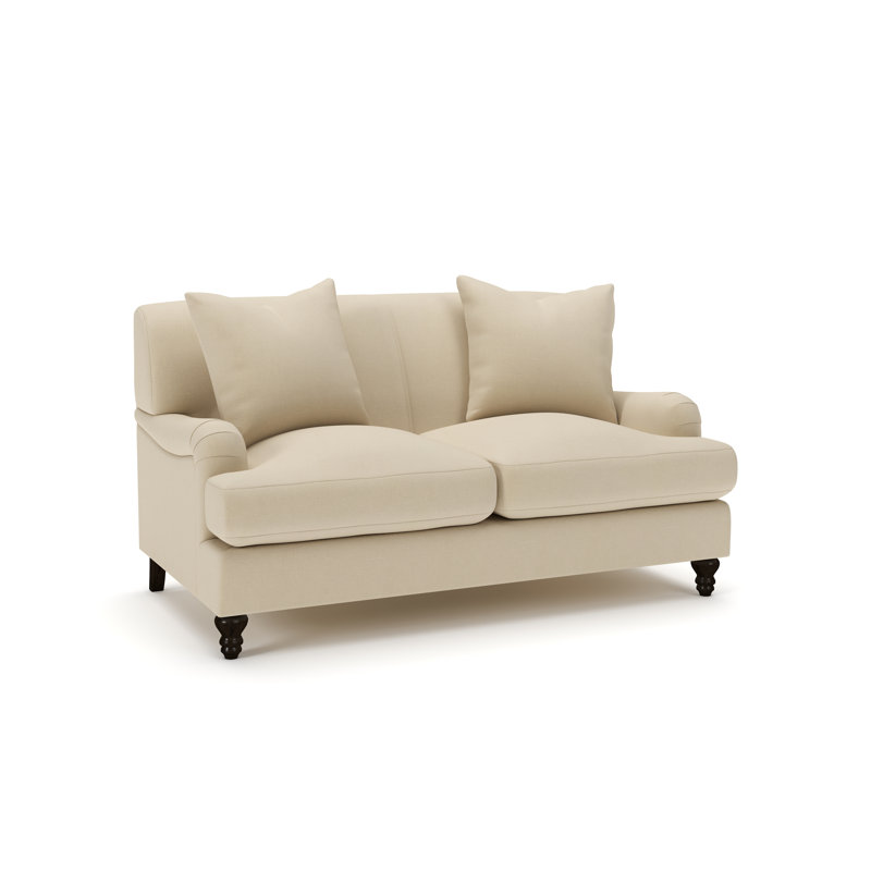 Walters 59" Velvet Loveseat, Bayou Stone Canvas