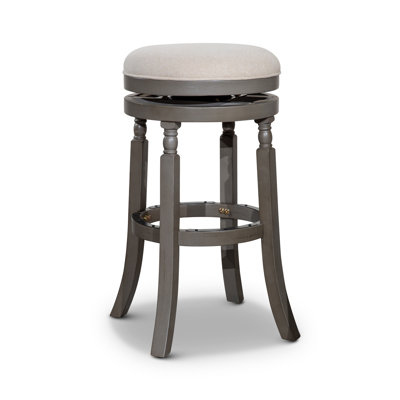 Tabouret de bar pivotant avec repose-pieds Kintzel - capacité de 300 lb, revêtement en cuir reconstitué, hauteur réglable pour comptoir / bar, mécanisme de pivotement industriel, protecteurs de plancher