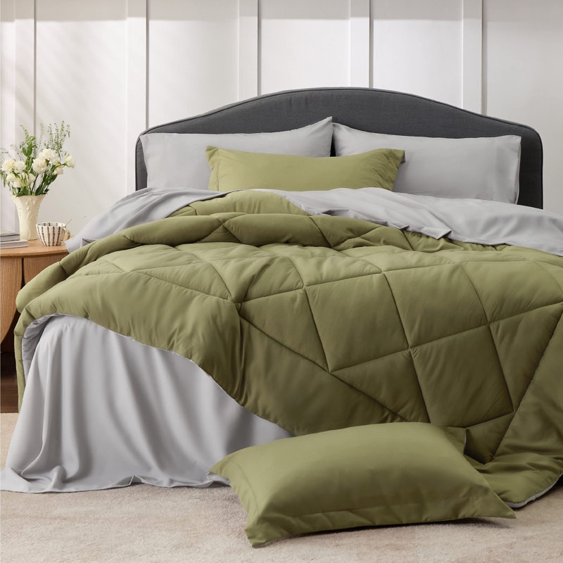 Best Seller Bedsure Comforter Set Reversible Bedding for All Seasons-89GSM, California King Comforter + 4 Additional Pieces