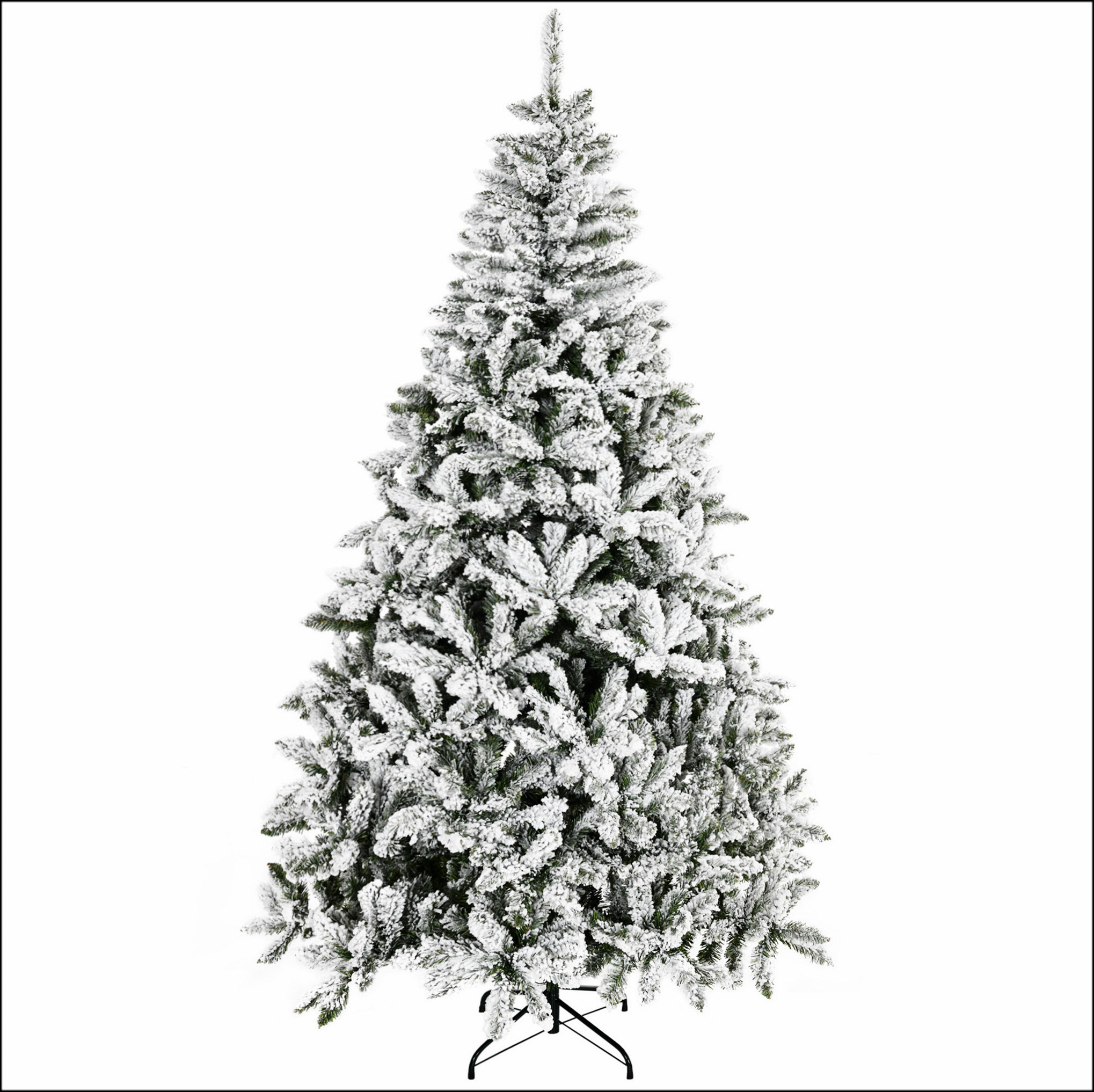 Artificial Pine Christmas Tree with Flocked Needles - 7.5' Tall, Durable & Festive main image 1