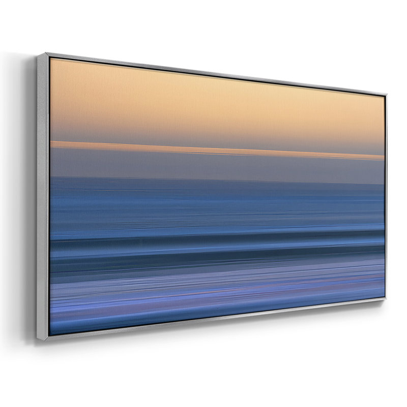 Coucher de soleil coucher de soleil VI - Toile tendue avec châssis encadré - Prêt à être accroché, H 21 po x l 41 po