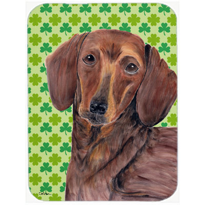 Planche à découper en verre à caroline st. patrick teckel st. patrick Shamrock Lucky Irish