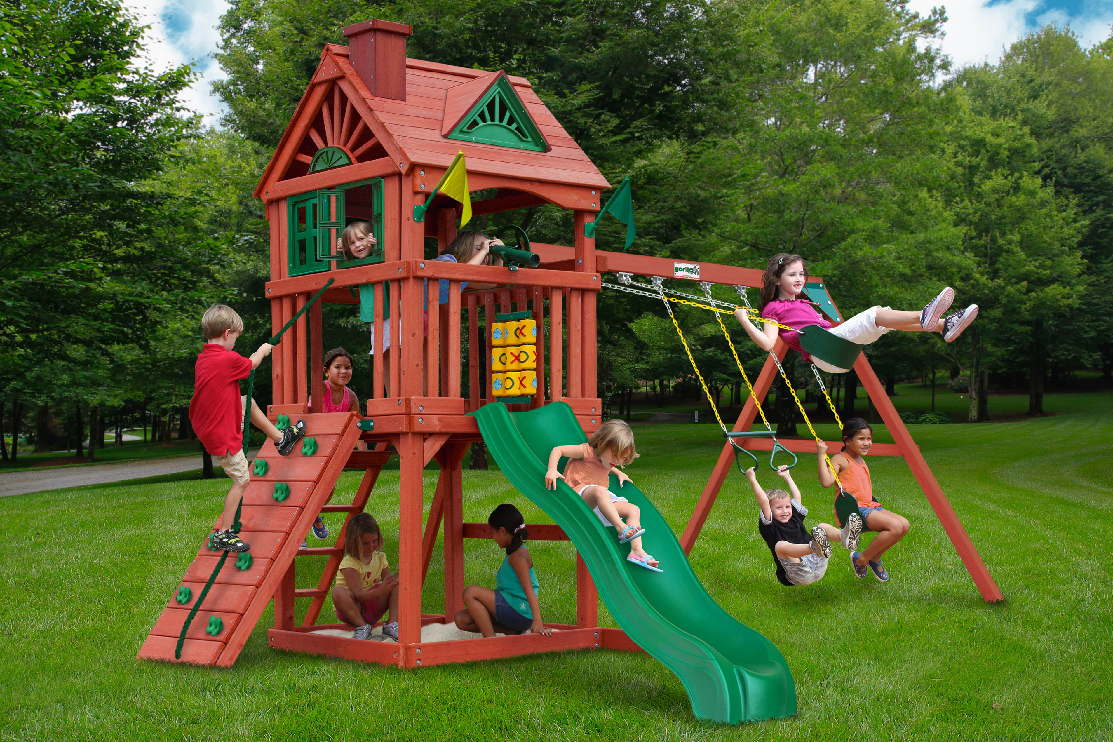 Gorilla playsets big timber cedar swing best sale set