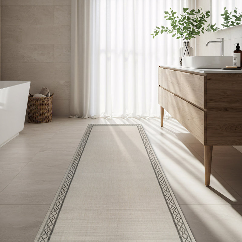 Tapis intérieur / extérieur, Tapis de couloir de 2 pi x 7 pi, Ivoire ivoire