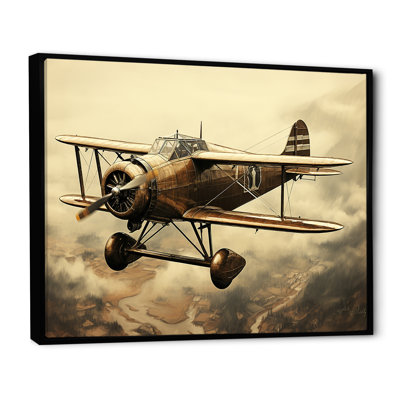 «Historic Plane Glory Mid Flight I», art mural avion