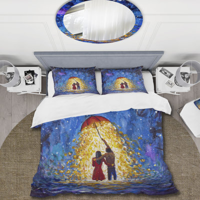 Blue/Yellow/red Microfiber Duvet Cover Set
