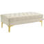 Banc de lit capitonné en velours